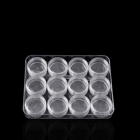 1Set x 12 HQ Clear Plastic Beads Display Cases Storage Boxes - Click Image to Close