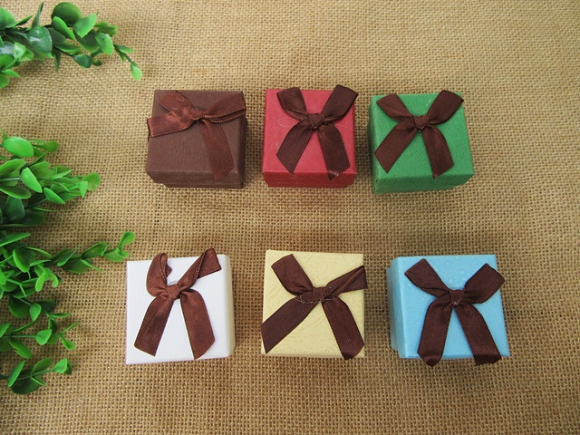 24Pcs Bow Knot Design Ring Display Gift Box 5x5cm 24Pcs Bow Knot Design Ring Display Gift Box 5x5cm