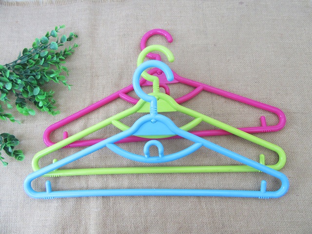 5Pcs New Coat Clothes Closet Hangers 47cm Long - Mixed Color - Click Image to Close