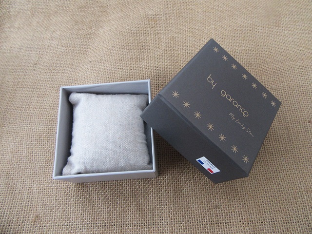 6Pcs HQ Grey Watch Bracelet Bangle Display Boxes Gift Case Hemp - Click Image to Close