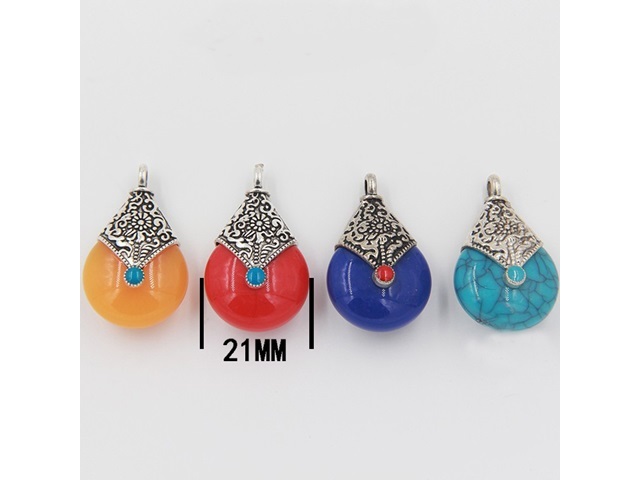 10Pcs Unique Tribal Pendants Charms Beads 35x21x16mm Mixed - Click Image to Close