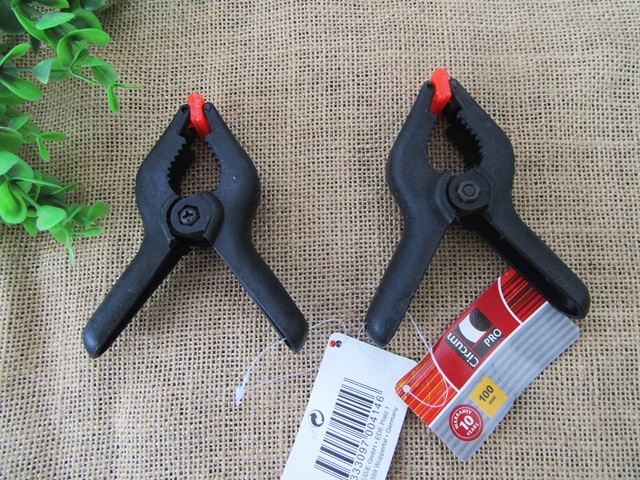 12Pcs Black Plastic Spring Clamps 11.5x8cm - Click Image to Close