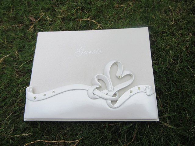 1Pc (50Pages) New White Wedding Guest Register Book - Forever Tw - Click Image to Close