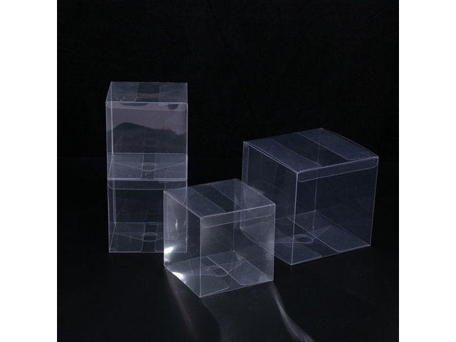 50Pcs Clear Macaron Gift Box Bomboniere Wedding Party 55x55mm