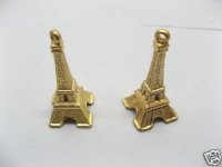 100 Golden France Eiffel Tower for Jewelry Finding 100 Golden France Eiffel Tower for Jewelry Finding