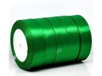 5Rolls X 25Yards Green Satin Ribbon 25mm
