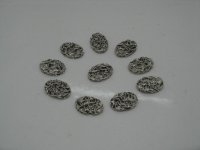 50 Metal Oval Space Beads Jewellery Finding ac-sp215