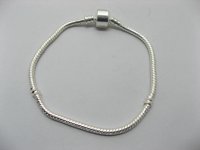 4Pcs Silver Plated European Bracelets charms Beads 20cm 4Pcs Silver Plated European Bracelets charms Beads 20cm