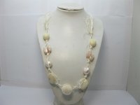 12X Ivory Handmade Paper Necklaces