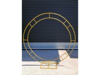 1X Golden Heavy Duty Double Circular Wedding Garden Arch 200cm 1X Golden Heavy Duty Double Circular Wedding Garden Arch 200cm