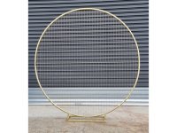 1X Golden Heavy Duty Base Large Circular Wedding Garden Arch 200