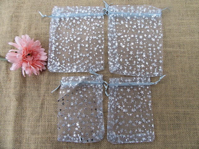 20Packs x 4Pcs Grey Drawstring Jewelry Gift Pouches 2 Sizes