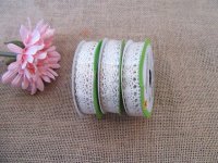 6Roll x 274cm Ivory Flower Trim Embellishment 1.6cm Wide