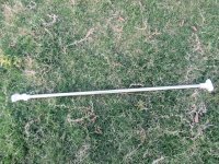140-245cm Adjustable Tension Rod Rail with Rubber Heads for Clot