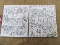 1Pc Colour In Canvas Artist Painting Colouring Drawing Set 30x25