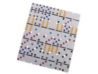 4Sheets X 28Pcs Dominoes Double Six Colour Dot Dominoes toy-p-zx