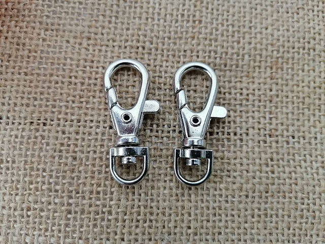 30Pcs Metal Swivel Clasp for Key Rings Bag Dangles - Click Image to Close