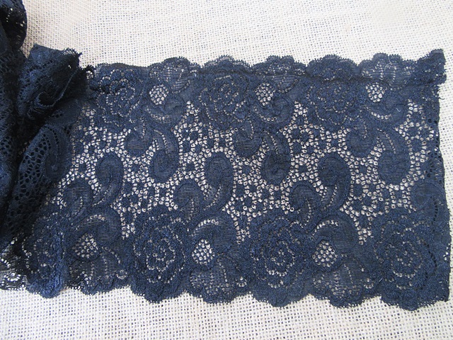 95Meter Black Lace Lacemaking Craft Trim 18cm wide - Click Image to Close