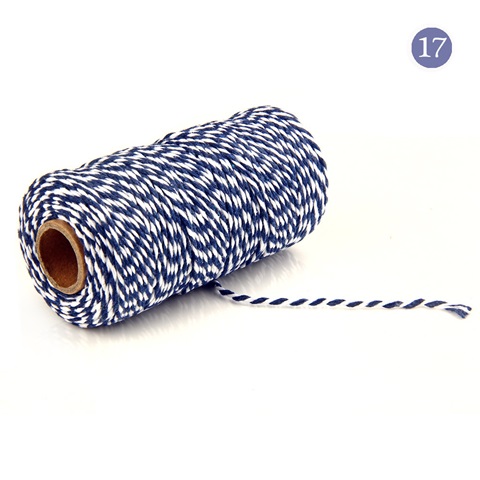2x100Yards Dark Purple White Cotton Bakers Twine String Cord Rop - Click Image to Close