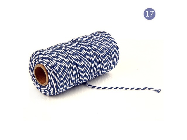 2x100Yards Dark Purple White Cotton Bakers Twine String Cord Rop - Click Image to Close