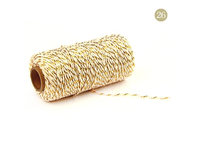 2x100Yards Dark Ivory Golden Cotton Bakers Twine String Cord Rop - Click Image to Close