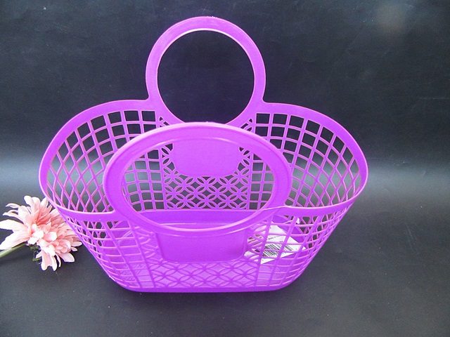 6Pcs Plastic Carry Tote Bag for Grocery Shopping Mixed