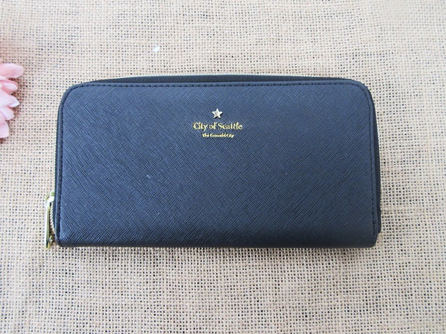 1Pc New Classic Black Long Lady Wallet Purse 1Pc New Classic Black Long Lady Wallet Purse