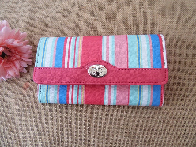 1Pc New Fashion Rainbow Color Long Lady Wallet Purse - Click Image to Close
