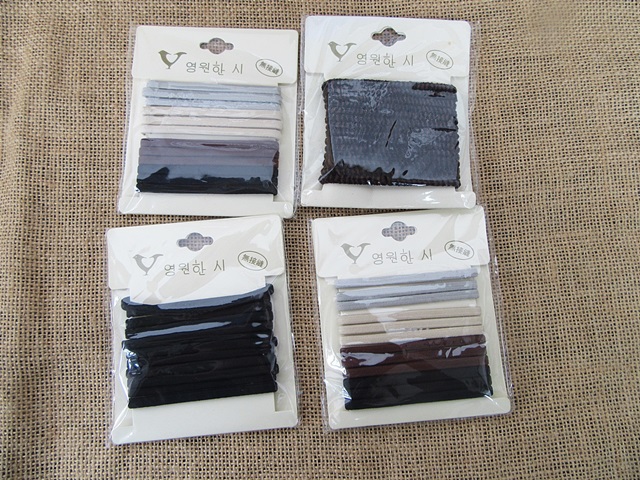 12sheet Elastic Hair Bands Scrunchies Hair Ties Mixed Color