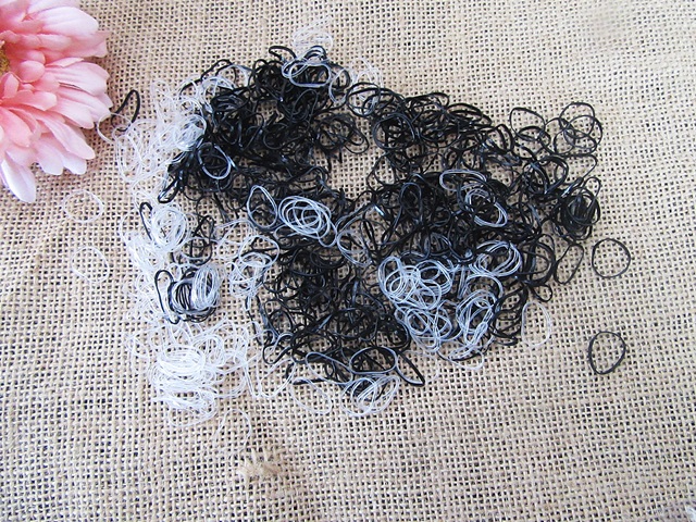3Packes x 500Pcs Elastic Rubber Hair Ties - 2 Colors