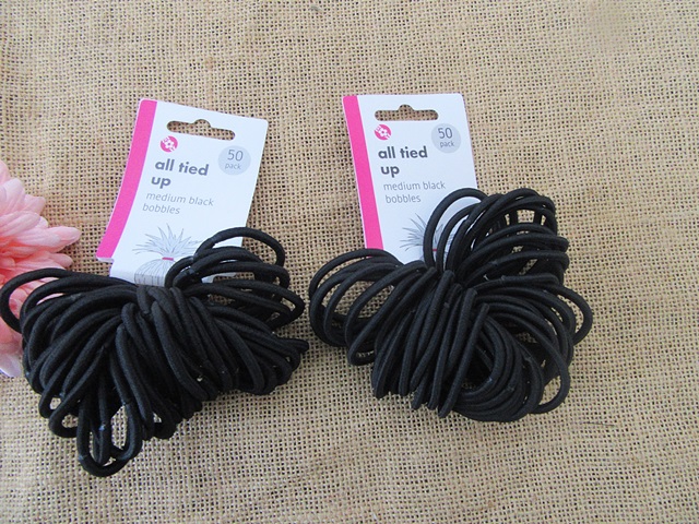100Pcs Elastic Hair Bands Black Bobbles Hair Ties Wholesale Pric 100Pcs Elastic Hair Bands Black Bobbles Hair Ties Wholesale Pric