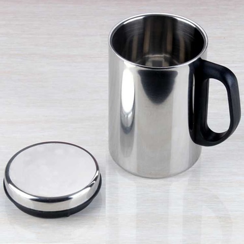 2Pcs Stainless Steel Cup 275ml with Lid - Click Image to Close