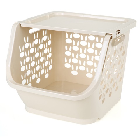 1Pc White Fruit Vegetable Container Basket Storage Kitchen - Click Image to Close