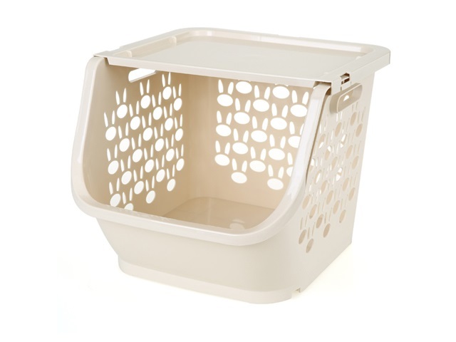 1Pc White Fruit Vegetable Container Basket Storage Kitchen - Click Image to Close