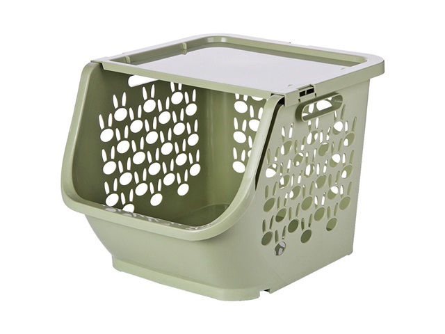 (image for) 1Pc Green Fruit Vegetable Container Basket Storage Kitchen