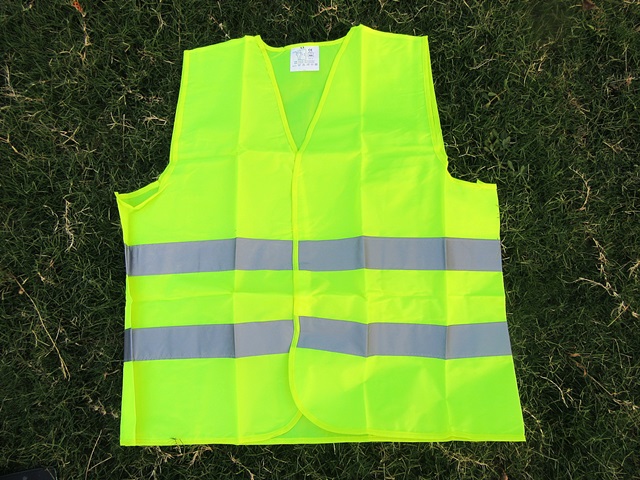 2Pc Green Neon Security Safety Vest High Visibility Reflective - Click Image to Close