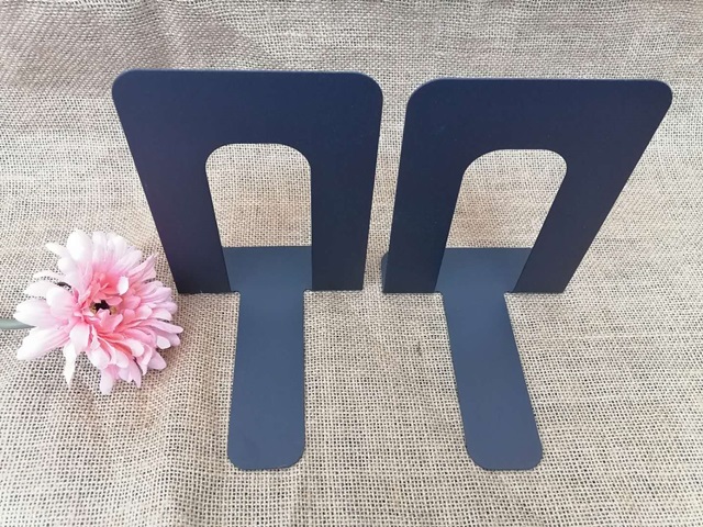 2 Pcs Bookends Metal Nonskid Bookend Supports for Shelves Office 2 Pcs Bookends Metal Nonskid Bookend Supports for Shelves Office