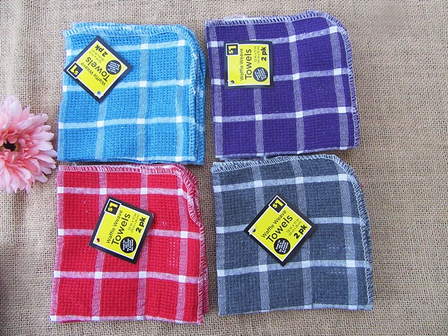 12Pcs Tea Dish Clean Towels Waffle Stylish Unique Weave Absorben - Click Image to Close
