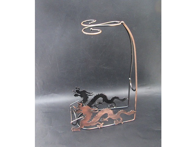 1Pc Tabletop Wine Rack Holder Metal Wine Bottle Holder Dragon - Click Image to Close