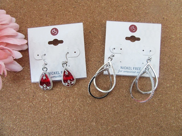 6Pairs Metal Earrings Assorted Design Earring Jewelry