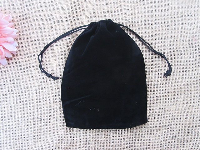 8x5Pcs Black Velvet Drawstring Gift Jewellery Pouches Good 8x5Pcs Black Velvet Drawstring Gift Jewellery Pouches Good