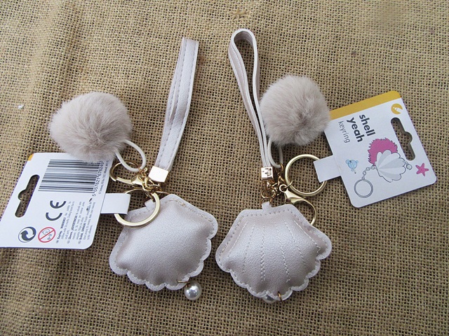 6Pcs Cute Shell Key Rings Charm Key Rings
