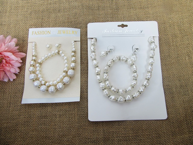 6Sets 3in1 Necklace Earring Bracelet Simulate Pearl Jewellery 6Sets 3in1 Necklace Earring Bracelet Simulate Pearl Jewellery