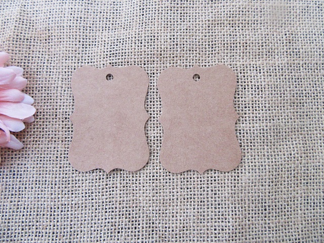 18Sheets x 25Pcs Blank Kraft Paper Gift Wrap Tags Gift Tags Part - Click Image to Close