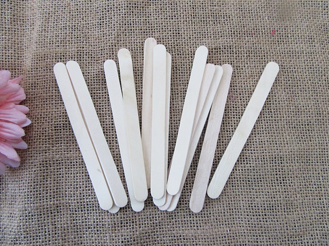 400Pcs Lolly Popsicle Sticks Or Art Craft Stick Paddle Pop Natur - Click Image to Close