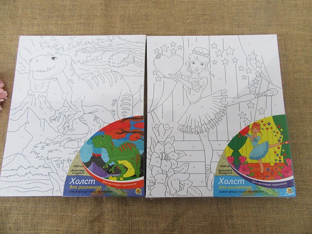 1Pc Colour In Canvas Artist Painting Colouring Drawing Set 30x24 - Click Image to Close