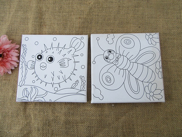 5Pcs Colour In Canvas Artist Painting Colouring Drawing Set 15x1