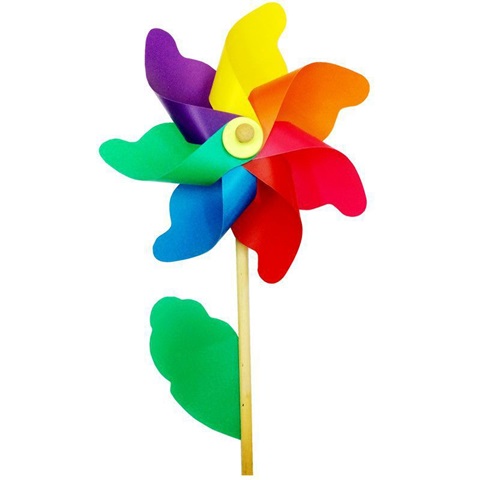 6Pcs Colorful Gaint Exciting Flower Windmills Great Toy Garden D - Click Image to Close