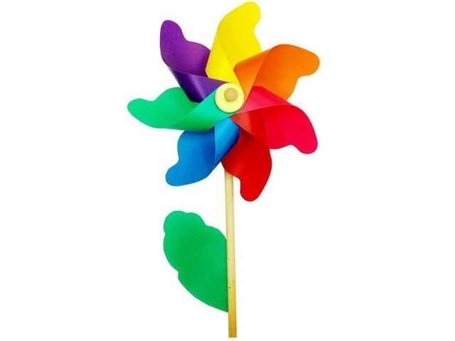 6Pcs Colorful Gaint Exciting Flower Windmills Great Toy Garden D - Click Image to Close