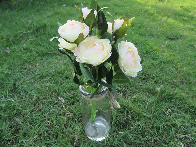 10Pcs Artificial Pink Peony Rose Flower Leafy Floral Decoration 10Pcs Artificial Pink Peony Rose Flower Leafy Floral Decoration